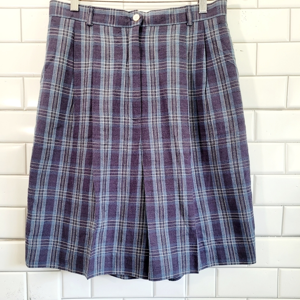 JH COLLECTIBLES Ladies Vintage High Waist Pleated 90s Style Dress Shorts Plaid P